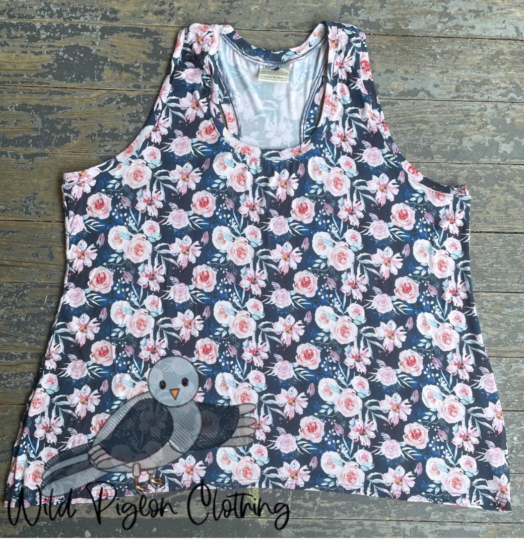 Delicate Floral Racerback Tank (RTS and MTO)